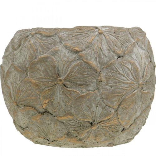 Floristik24 Blumentopf Beton klein Blütenmuster Vintage Look Ø15cm H11cm