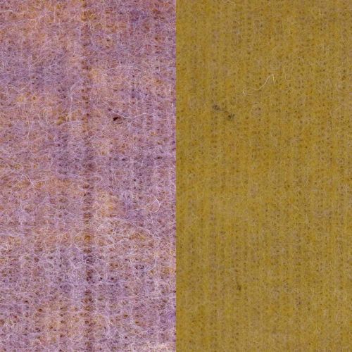 Artikel Filzband, Topfband, Wollband zweifarbig Senfgelb, Violett 15cm 5m