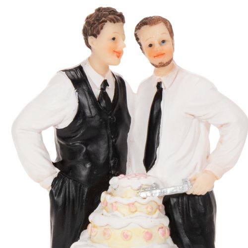 Tortenfigur Männerpaar mit Torte 16,5cm | Floristik24.de