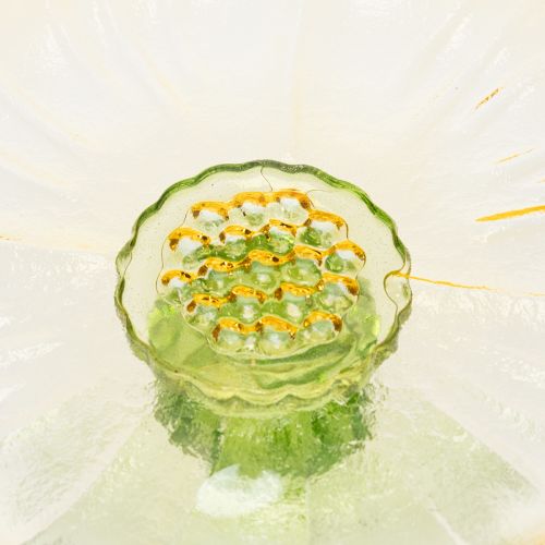 Artikel Dekoteller mit Fuß Glas Blume Floraler Stil ideal für festliche Präsentation 15cm