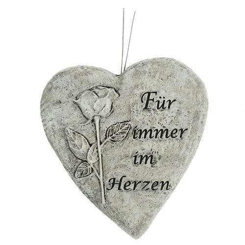 Floristik24 Trauerherz mit Spruch 12cm 4 St