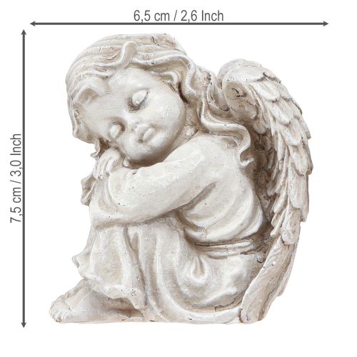 Artikel Trauernder Engel sitzend Deko Figur Creme 6,5×5×7,5cm 2 St