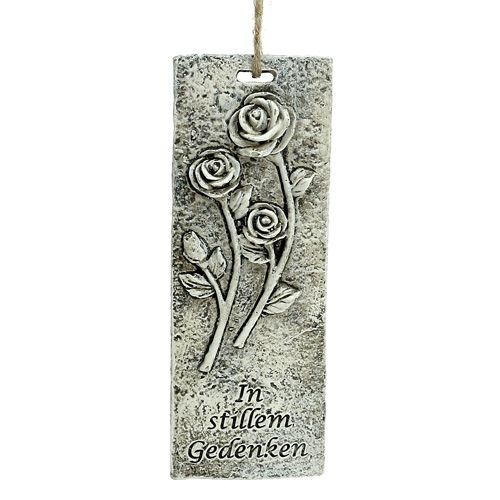 Floristik24 Trauerschild mit Spruch 13cm x 5cm x 0,7cm 6 St