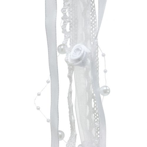 Floristik24 Traumfänger Herz Weiß 55cm 2St