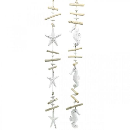 Floristik24 Maritime Deko Girlande Treibholz Fensterdeko 72/78cm 2er-Set