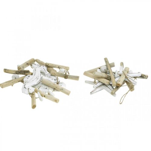 Floristik24 Maritime Deko Girlande Treibholz Fensterdeko 72/78cm 2er-Set