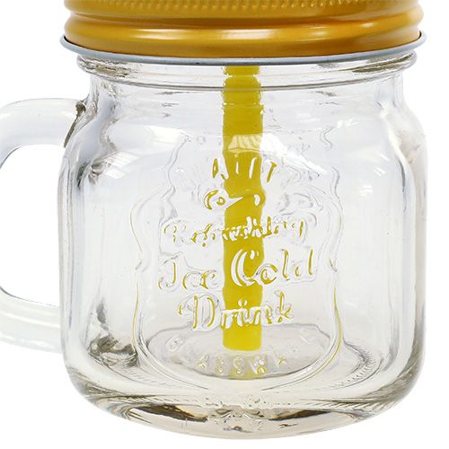 Floristik24 Trinkglas mit Deckel Ø7cm H9cm 2St