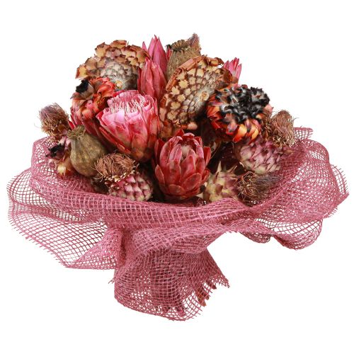 Artikel Trockenblumen Mix Pink Proteen Artischocke Mohn Naturdeko 38cm 580g
