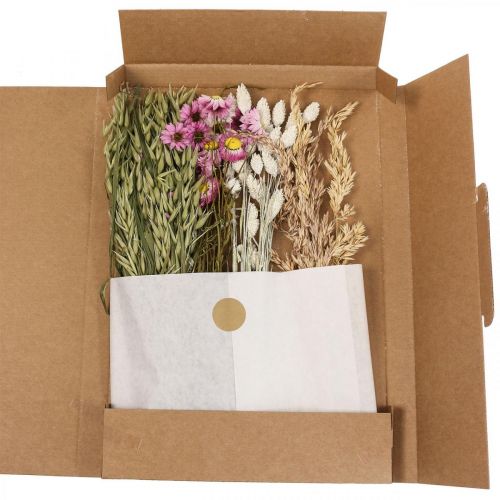 Floristik24 Trockenblumenring Rosa Ring Trockenblumen Loop DIY Box Ø20cm