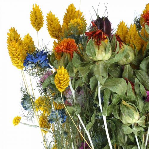 Artikel Trockenblumenstrauß bunt Bauernblumen Deko 58cm lang