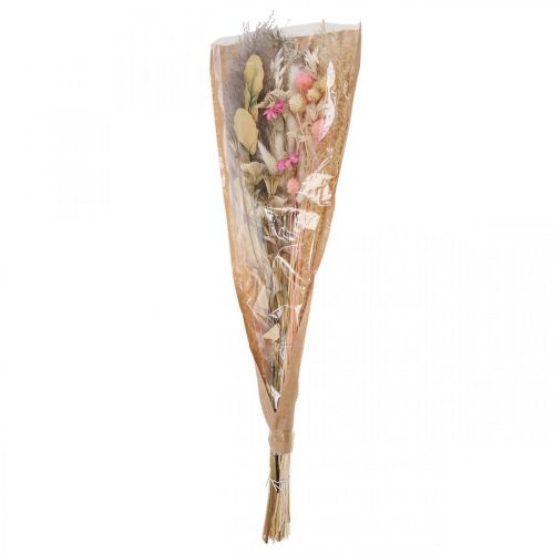 Floristik24 Trockenblumenstrauß Boho Rosa Gebleicht Trockendeko 80cm 140g