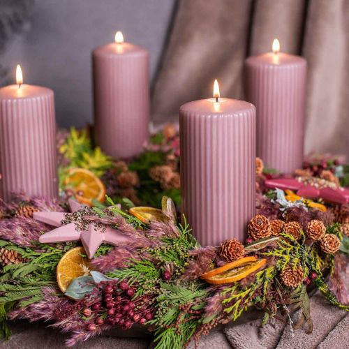 Floristik24 Trockengras Riedgras getrocknet Dekogras Altrosa 75cm 10 St