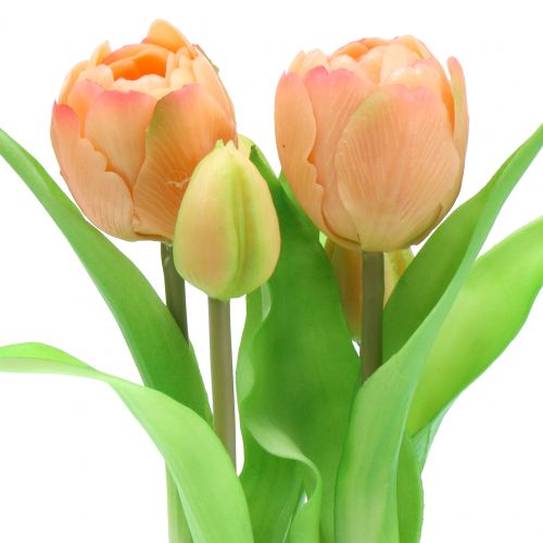 Floristik24 Tulpe Real-Touch Pfirsichfarben 23cm