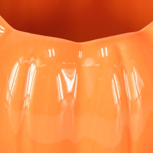 Übertopf Keramik Kürbis Pflanztopf Orange Ø9,5cm H6,5cm 4 St | Floristik24.de
