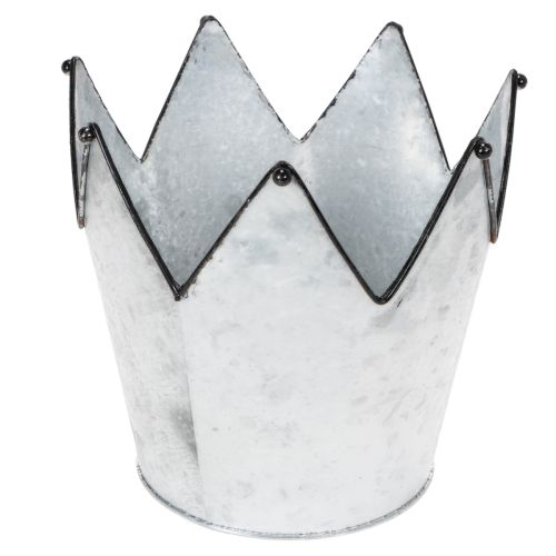 Übertopf Krone Metall Deko Zink Ø21,5/19,5/17cm 3er-Set | Floristik24.de