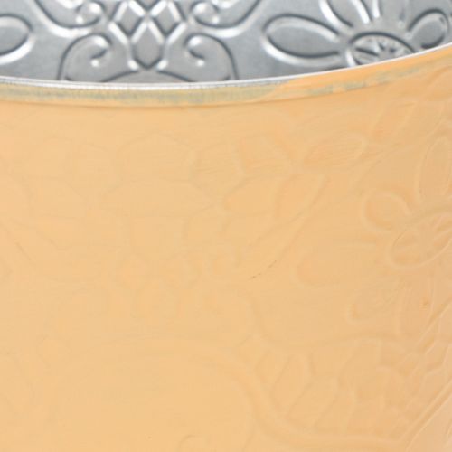 Übertopf Metall Blumenübertopf Pastell Orange Ø13,5cm H12,5cm | Floristik24.de