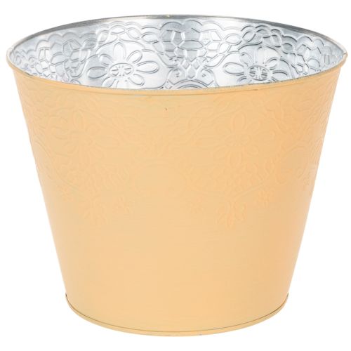 Übertopf Metall Blumenübertopf Pastell Orange Ø20cm H16cm kaufen | Floristik24.de