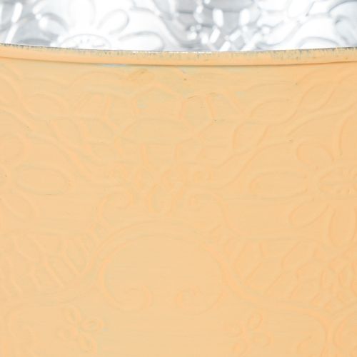 Übertopf Metall Blumenübertopf Pastell Orange Ø20cm H16cm | Floristik24.de