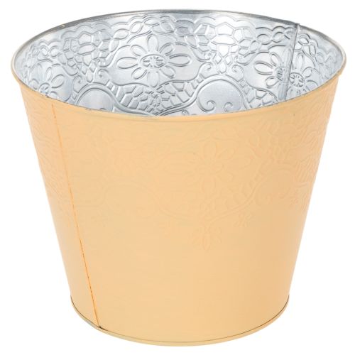 Übertopf Metall Blumenübertopf Pastell Orange Ø20cm H16cm | Floristik24.de
