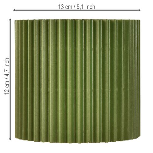 Artikel Übertopf Papier Blumentopf Dunkelgrün Ø13cm H12cm 4 St