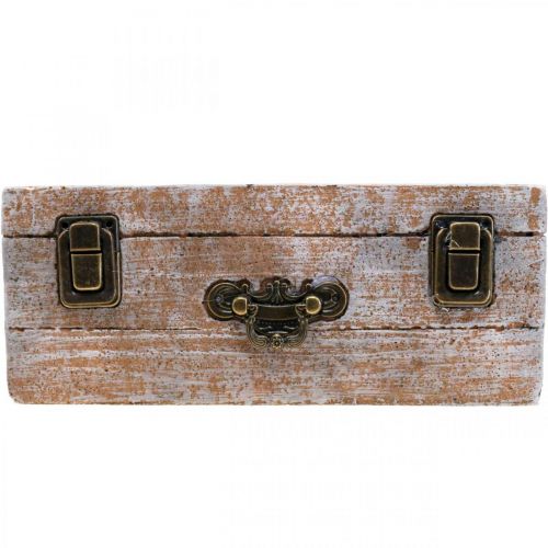 Floristik24 Übertopf Pflanzschublade Beton Antik Holzoptik 22,5x13x9cm