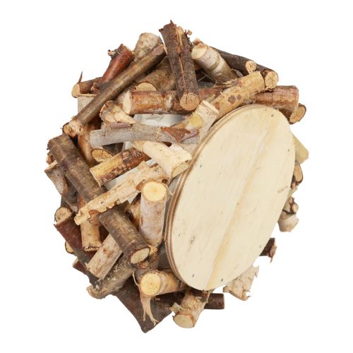 Floristik24 Übertopf Holz Blumentopf Holz Deko Natur H10,5cm Ø10cm