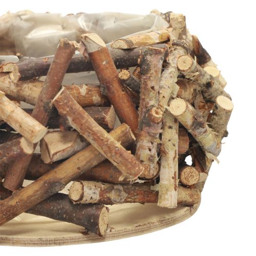 Floristik24 Übertopf Holz Blumentopf Holz Pflanztopf Natur Ø23cm H13cm