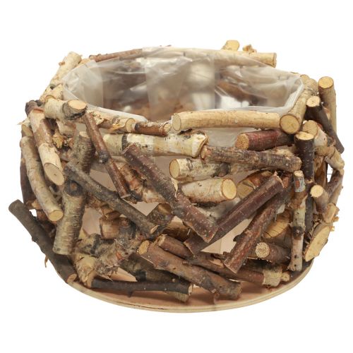 Floristik24 Pflanzkasten Holz, Blumenschale, Pflanzschale rund Ø30cm H18cm