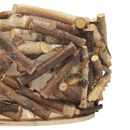 Floristik24 Pflanzkasten Holz, Blumenschale, Pflanzschale rund Ø30cm H18cm