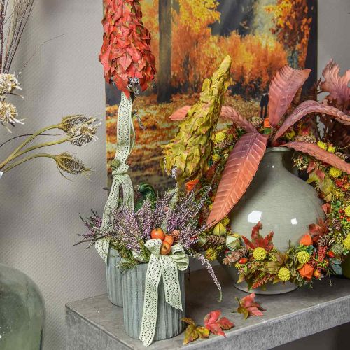 Floristik24 Übertopf Keramik Grün Retro gestreift Ø19,5cm H17,5cm