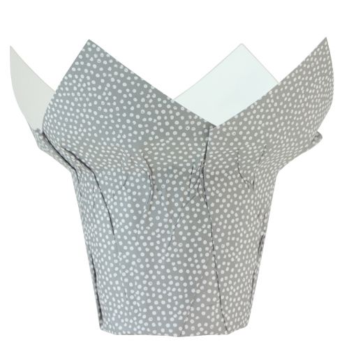 Übertopf Papier gepunktet Geschenkverpackung Blumen Ø7cm H14cm 12 St