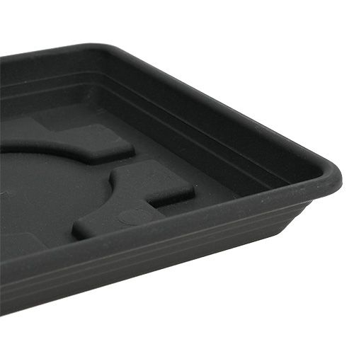 Floristik24 Untersetzer Lara eckig 16cm x 16cm Anthrazit, 1St