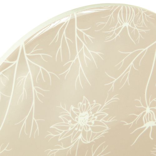 Artikel Untersetzer Tisch Deko Blumen Beige Braun Ø20cm 3 St