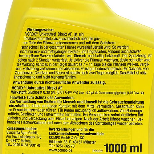 Floristik24 VOROX Unkrautfrei Direkt AF 1l