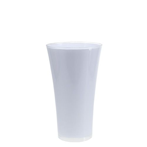 Floristik24 Vase „Fizzy“ Ø16cm H27cm Weiß, 1St