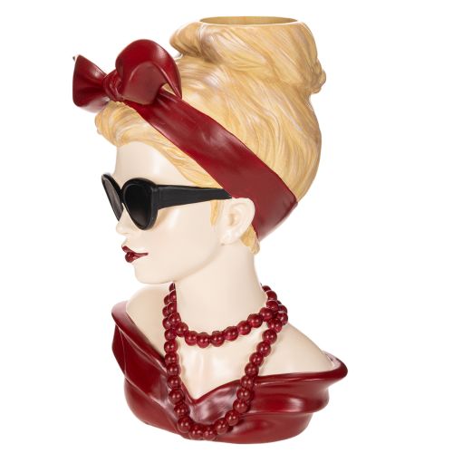 Kopfvase Frau mit Sonnenbrille