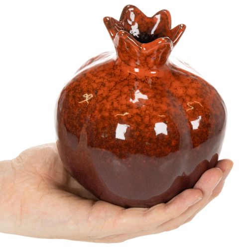 Keramik Granatapfel Dekoration glänzend 14cm | Floristik24.de