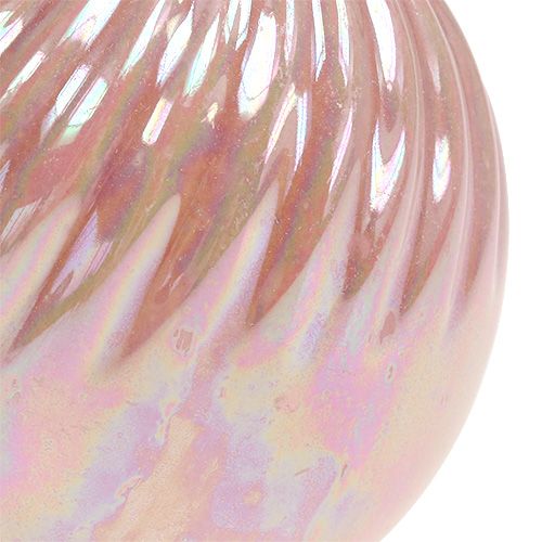 Floristik24 Vase Ø7,5cm H10cm Perlmutt Rosa 6St