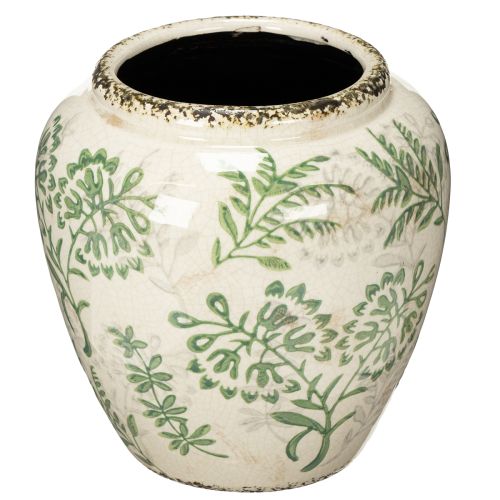 Vase mit filigranem Pflanzenmuster zur Wohnraumdekoration 19cm