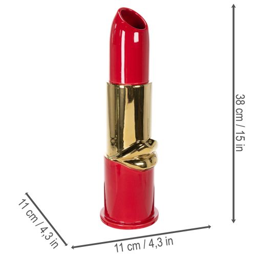 Deko Vase Lippenstift Design