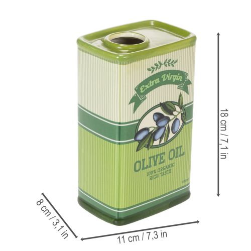 Artikel Olivenöl Vase Keramik Ideal für Küchendeko und mediterranen Tisch 18cm