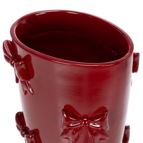 Dekovase Stiefel mit Schleifen
