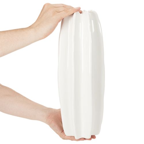 Vase geriffelt Moderne Keramikvase für Trockenblumen 40cm | Floristik24.de