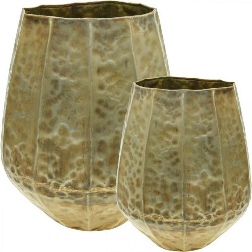 Artikel Deko Vase Metall Vase Vintage Messing Ø43/30cm 2er-Set