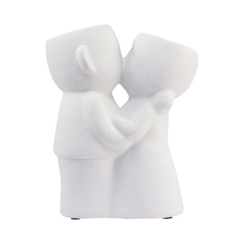 Floristik24 Vase Weiß Doppelvase Küssendes Paar Keramik H23,5cm