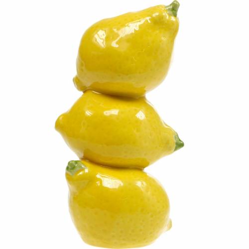 Floristik24 Blumenvase Sommerdeko Dekovase Zitrone Keramik H20cm