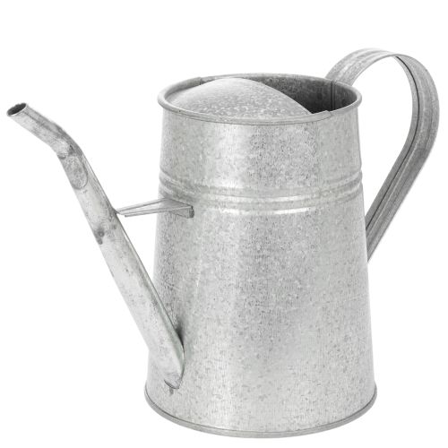 Verzinkte Deko Gießkanne Metall Grau Vintage-Look 1,7L H23cm für stilvolle Blumendeko & Pflanzgefäß kaufen | Floristik24.de