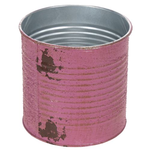 Vintage-Übertopf Deko-Dose Lila Metall Sommerdeko Ø11cm H10,5cm | Floristik24.de