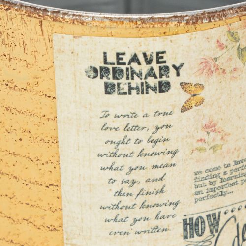 Blumentopf Dose Vintage Look mit Schriftzug zur Dekoration im Innenbereich 11cm 3St | Floristik24.de