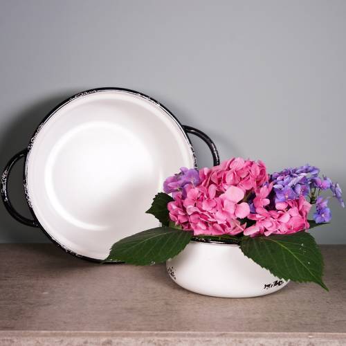 Floristik24 Vintage Schalen aus Metall Ø19,5cm - Ø25cm 2St